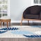 World Rug Gallery Floral Leaves Indoor/Outdoor Runner Rug 2'x7' Blue Runner Rug 5551BLUE2X7 - alternate 5